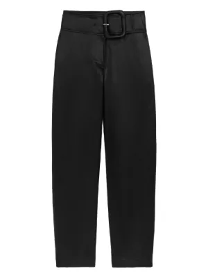 Acne Studios クロップド ストレートパンツ | ブラック | FARFETCH JP