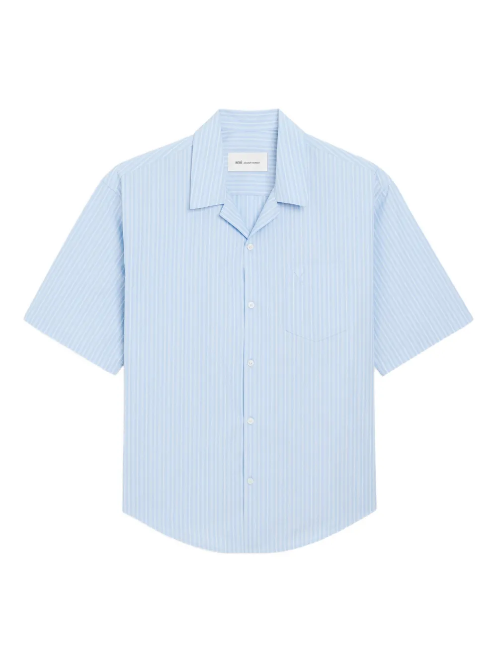 AMI Paris Camicia Ami de Coeur a maniche corte - Blu