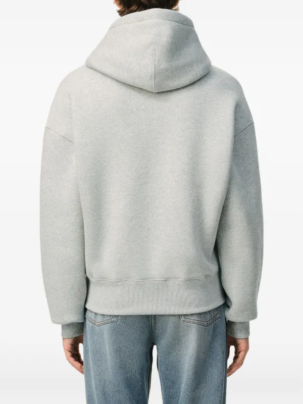 AMI Paris Ami De Coeur embossed-logo Hoodie | Grey | FARFETCH