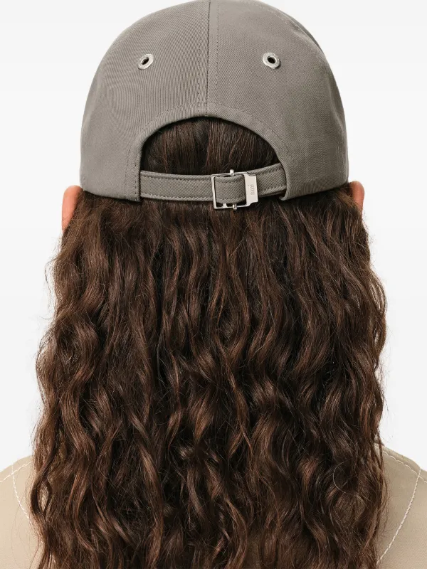 AMI Paris Cotton Ami De Coeur Embroidery Cap | Grey | FARFETCH JO