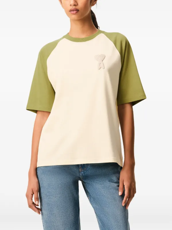 AMI Paris Ami De Coeur クロシェパッチ Tシャツ | ニュートラル