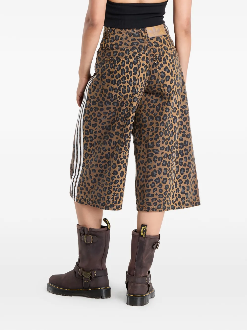  Adidas Leopard-patterned Bermuda Shorts - Brown 
