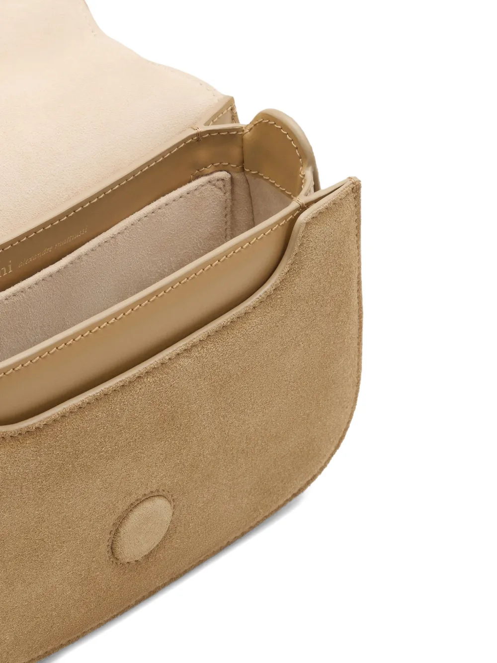 AMI Paris shopper met handgreep Beige