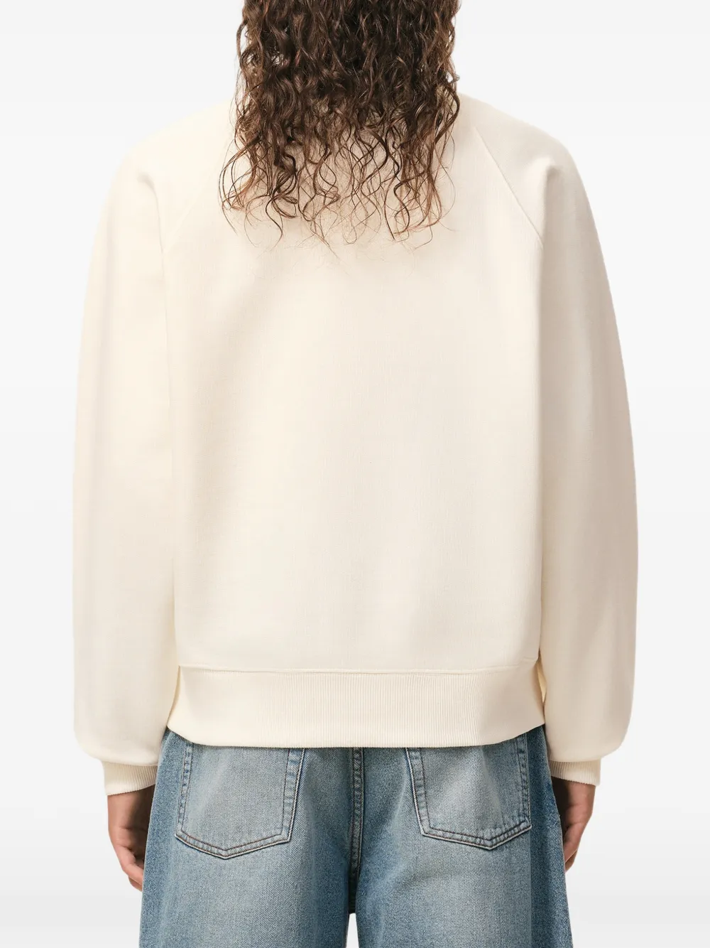 AMI Paris Sweater met logo Beige