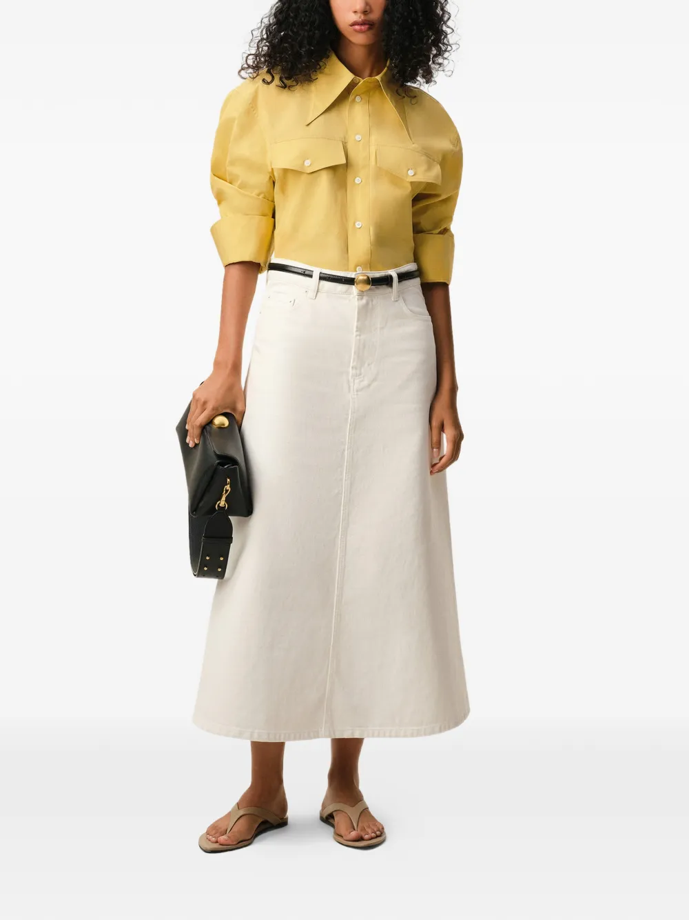  Ami Paris Long-sleeve Pocket Shirt - Yellow 