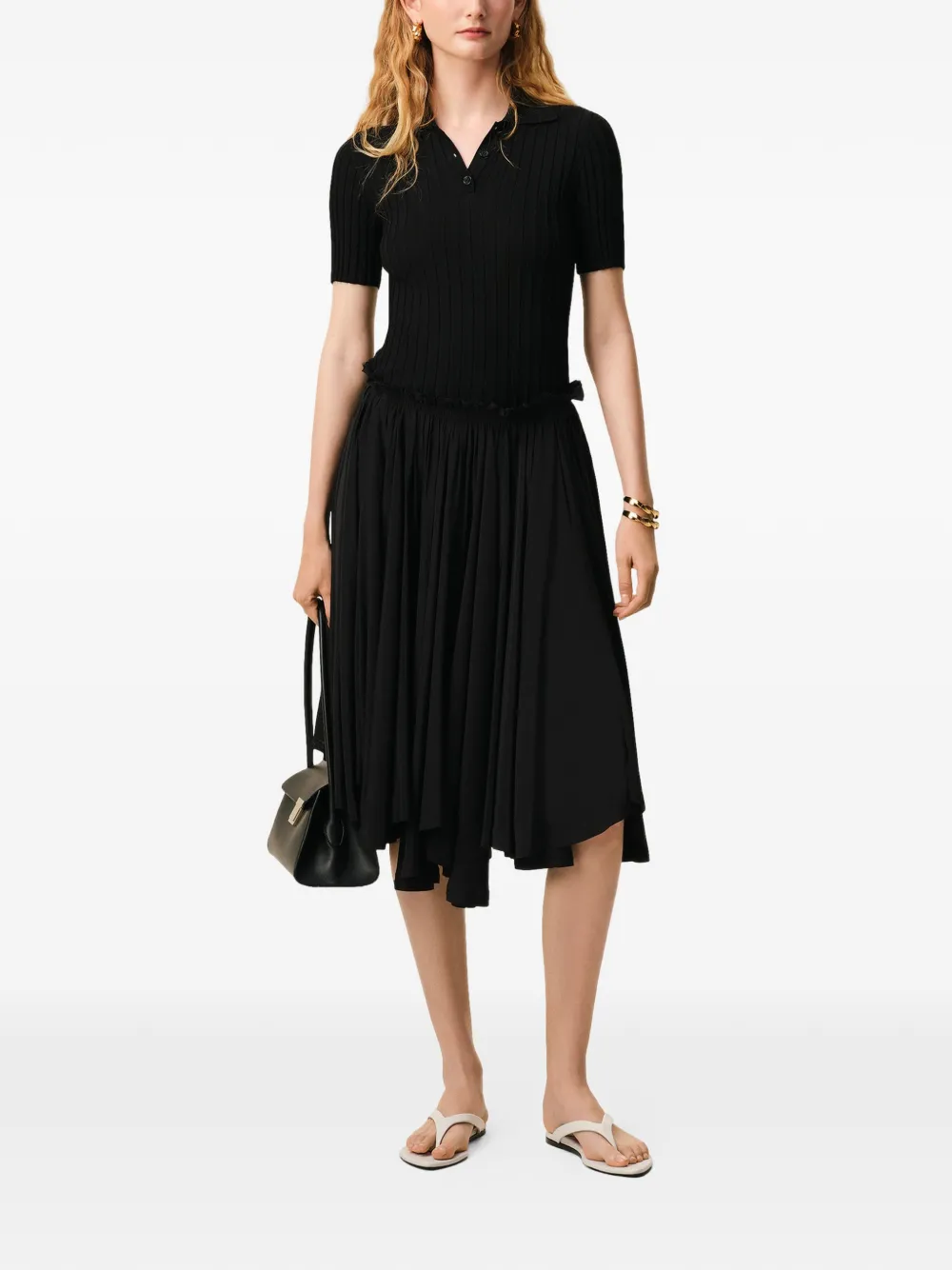  Ami Paris Corolla A-line Midi Skirt - Black 