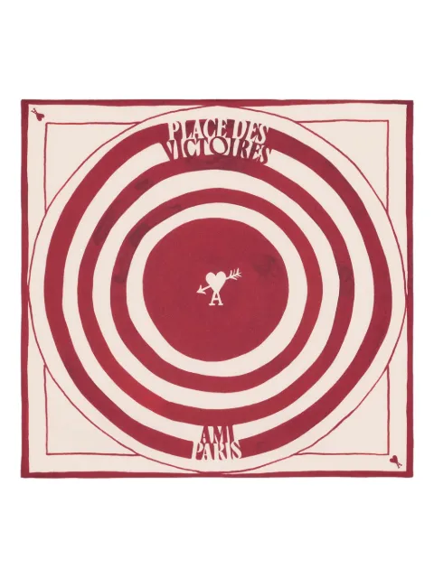 AMI Paris printed place des victoires scarf