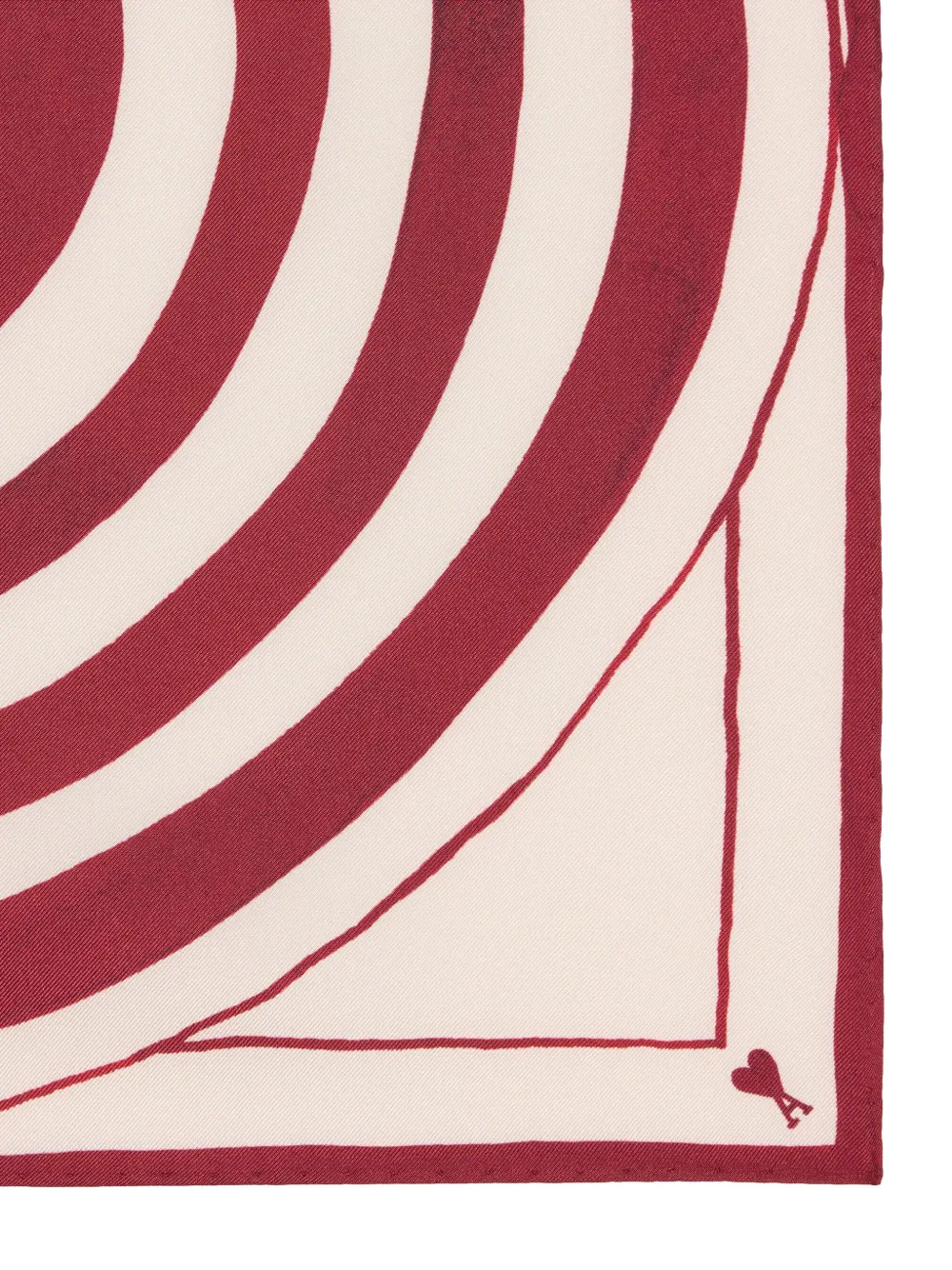 AMI Paris Place Des Victoires Printed Scarf | Red | FARFETCH