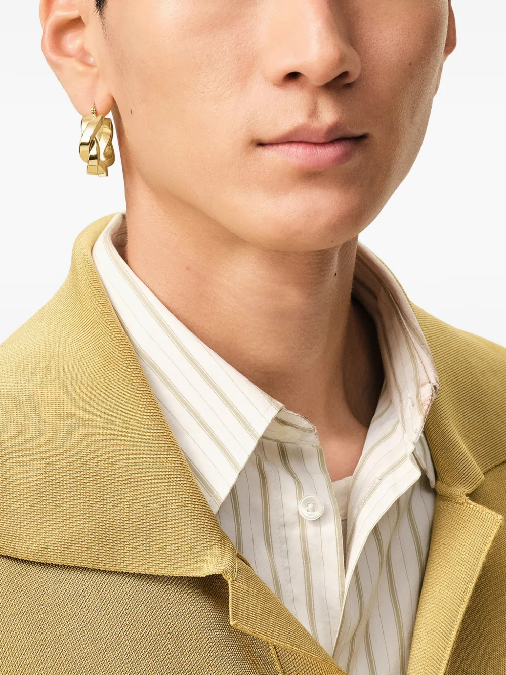 tresse brass hoops