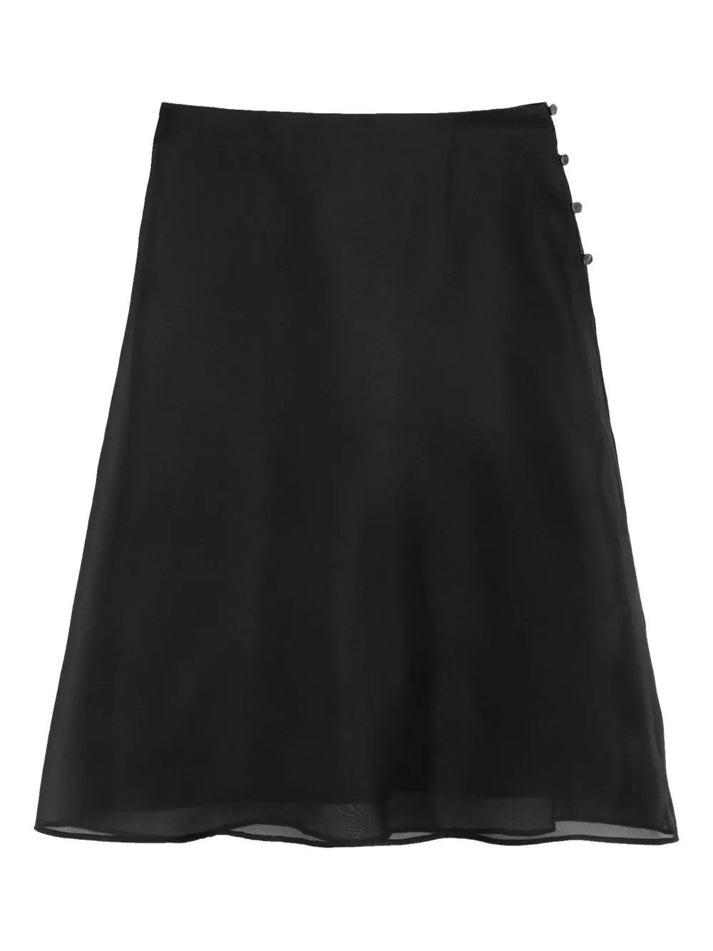 AMI Paris midi sheer A-line midi skirt - Black