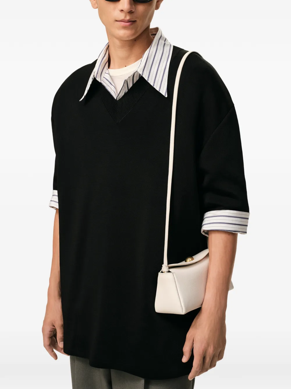 AMI Paris mini carrousel leather ccross body bag | Men | Image 2