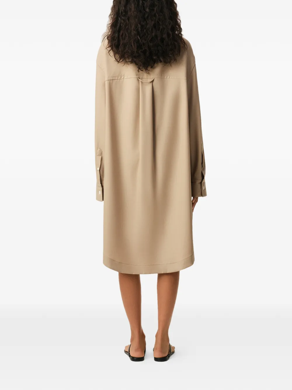 AMI Paris Ami De Coeur shirtjurk met zak Beige