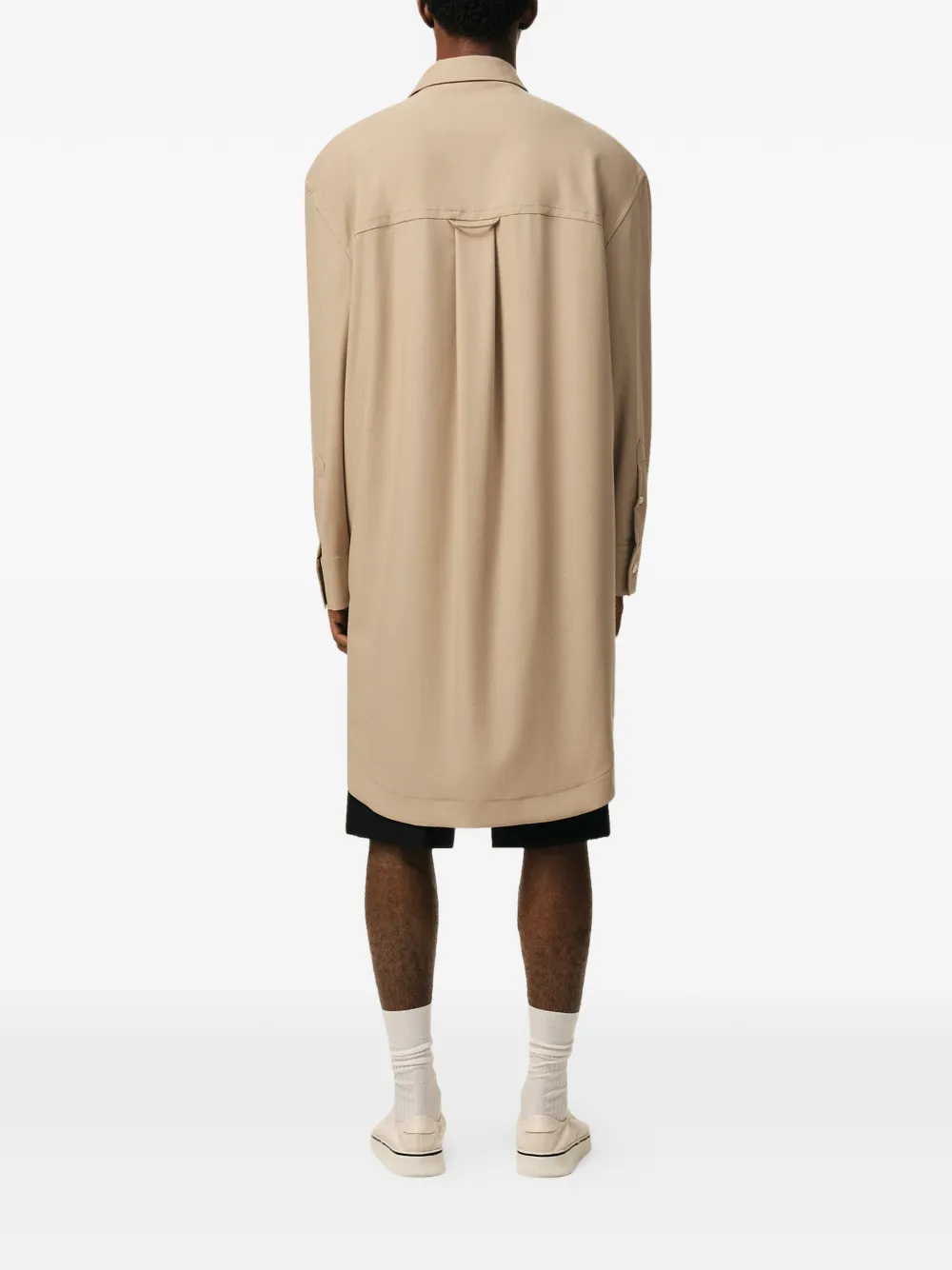 AMI Paris Ami De Coeur shirtjurk met zak Beige