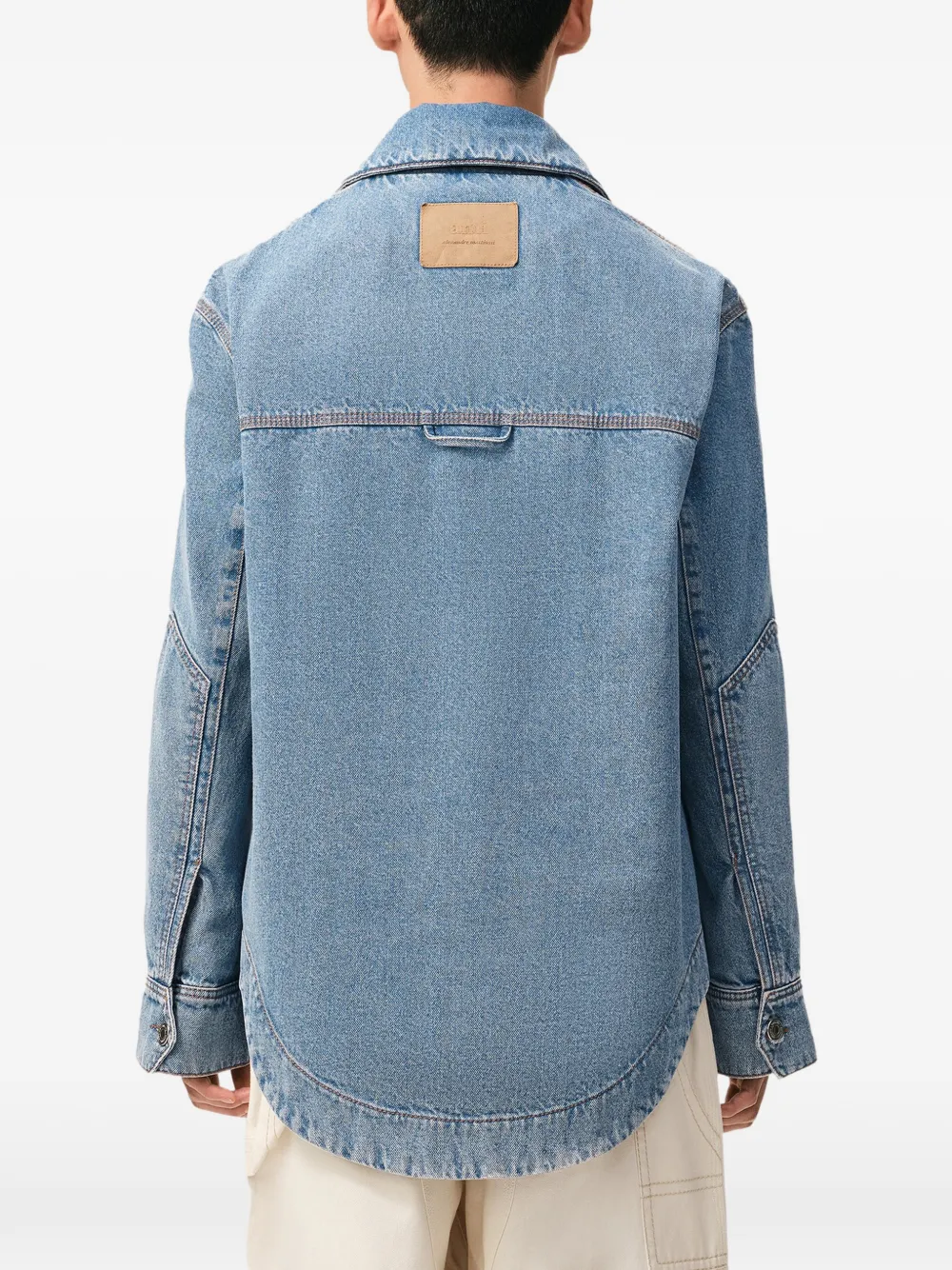 AMI Paris Denim jack Blauw