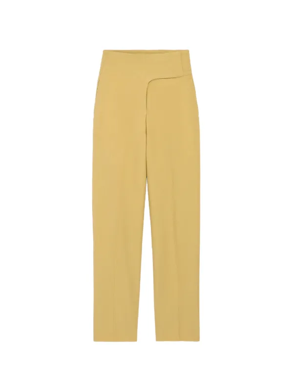 Ami Paris New Wool Wrapped Belted Trousers in Yellow