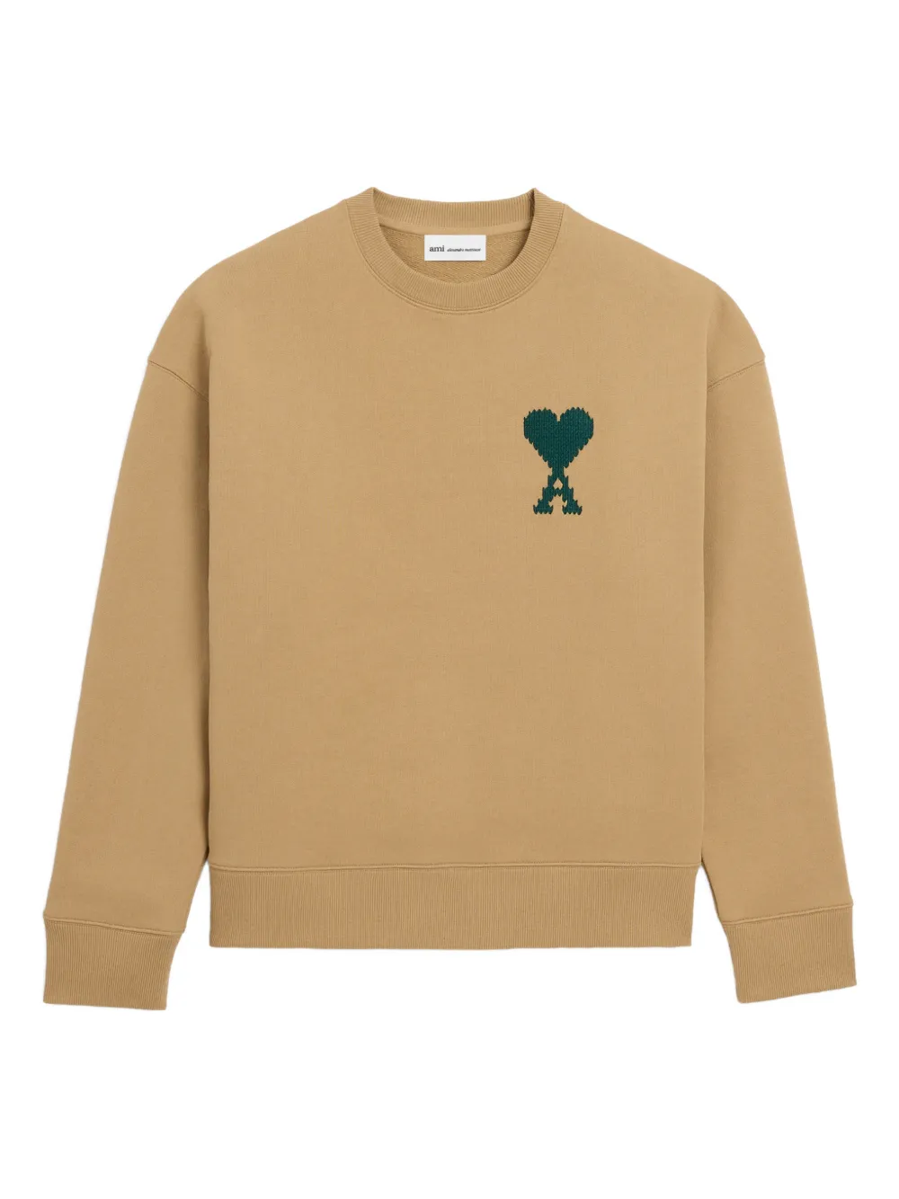AMI Paris Felpa Ami De Coeur con ricamo - Toni neutri