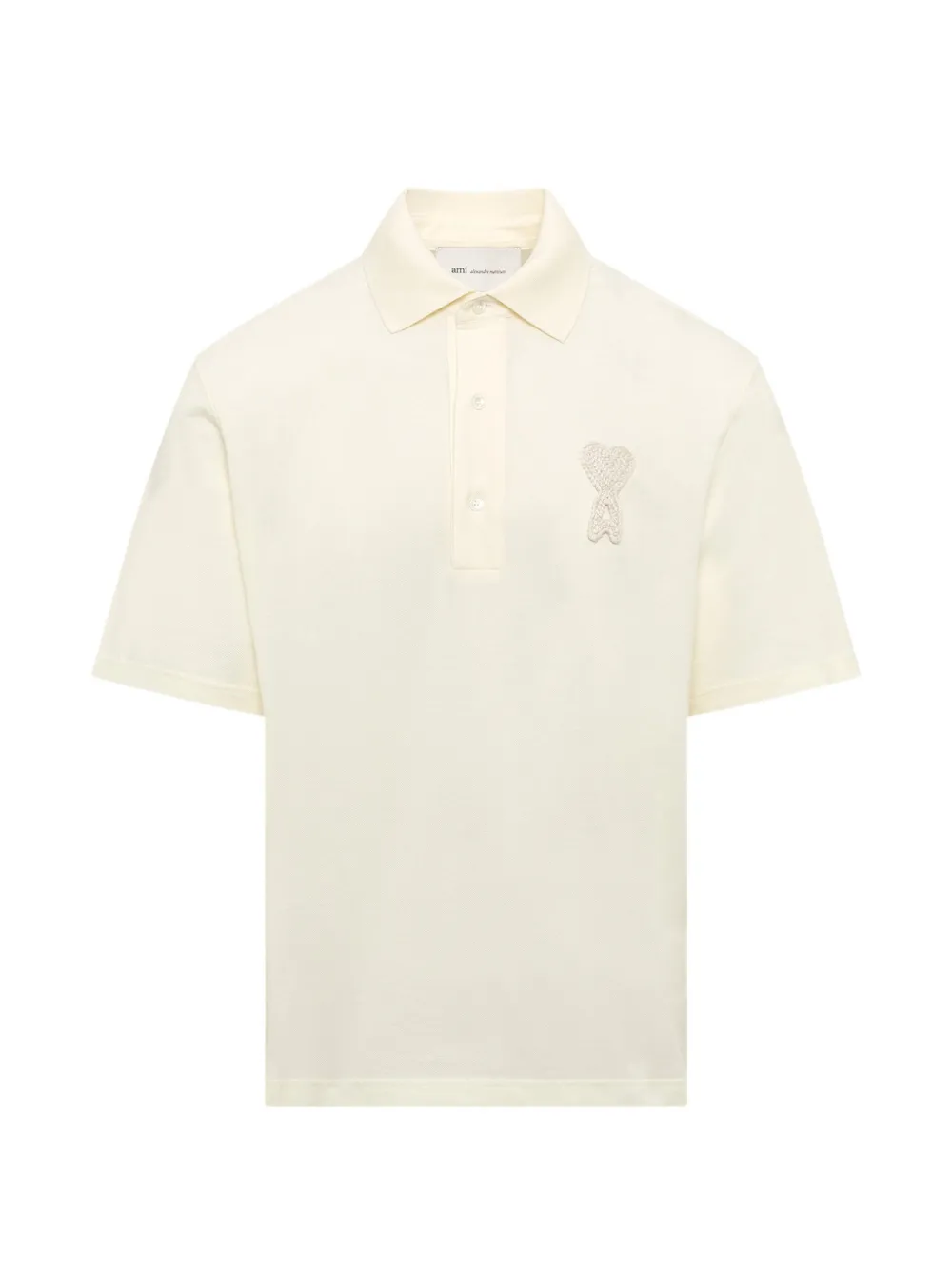 AMI Paris Polo con applicazione logo - Toni neutri
