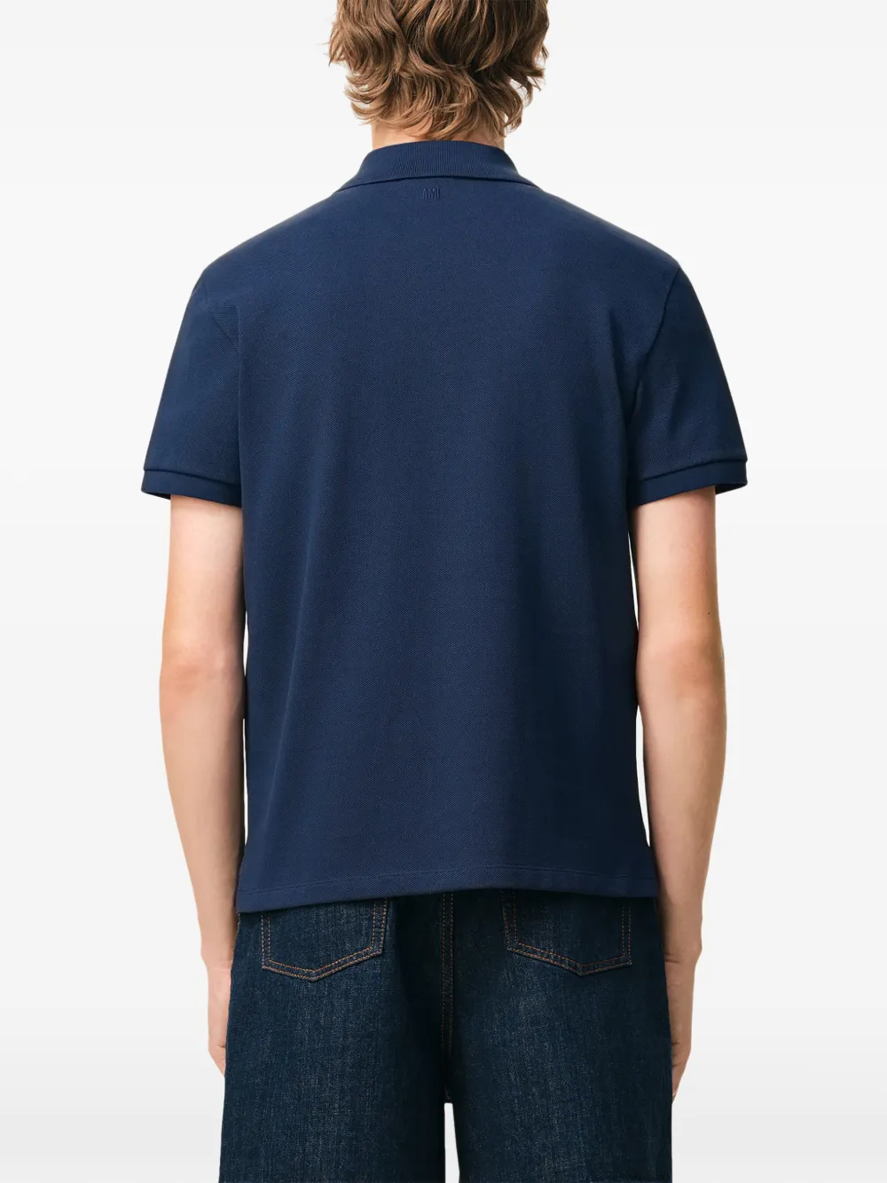 AMI Paris Ami De Coeur poloshirt met logodetail Blauw