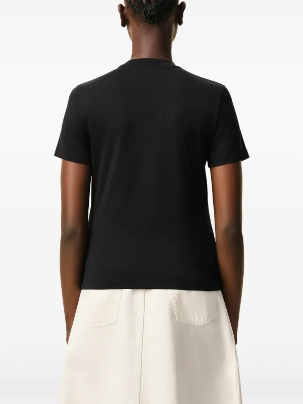AMI Paris Ami De Coeur Cropped t-shirt | Black | FARFETCH JO