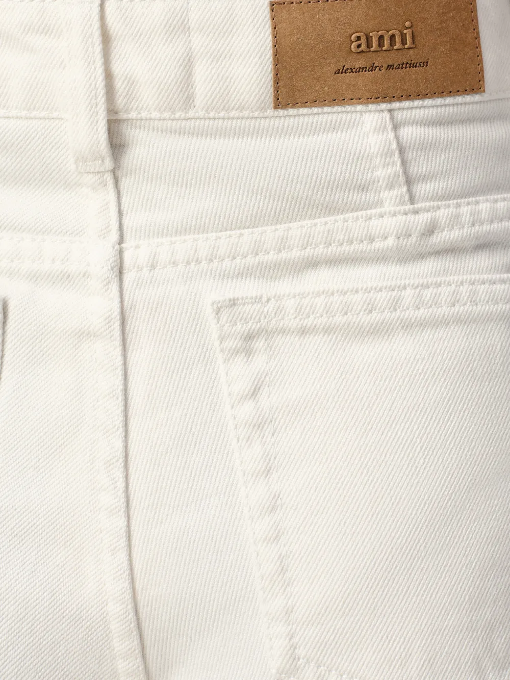 AMI Paris Denim shorts Beige