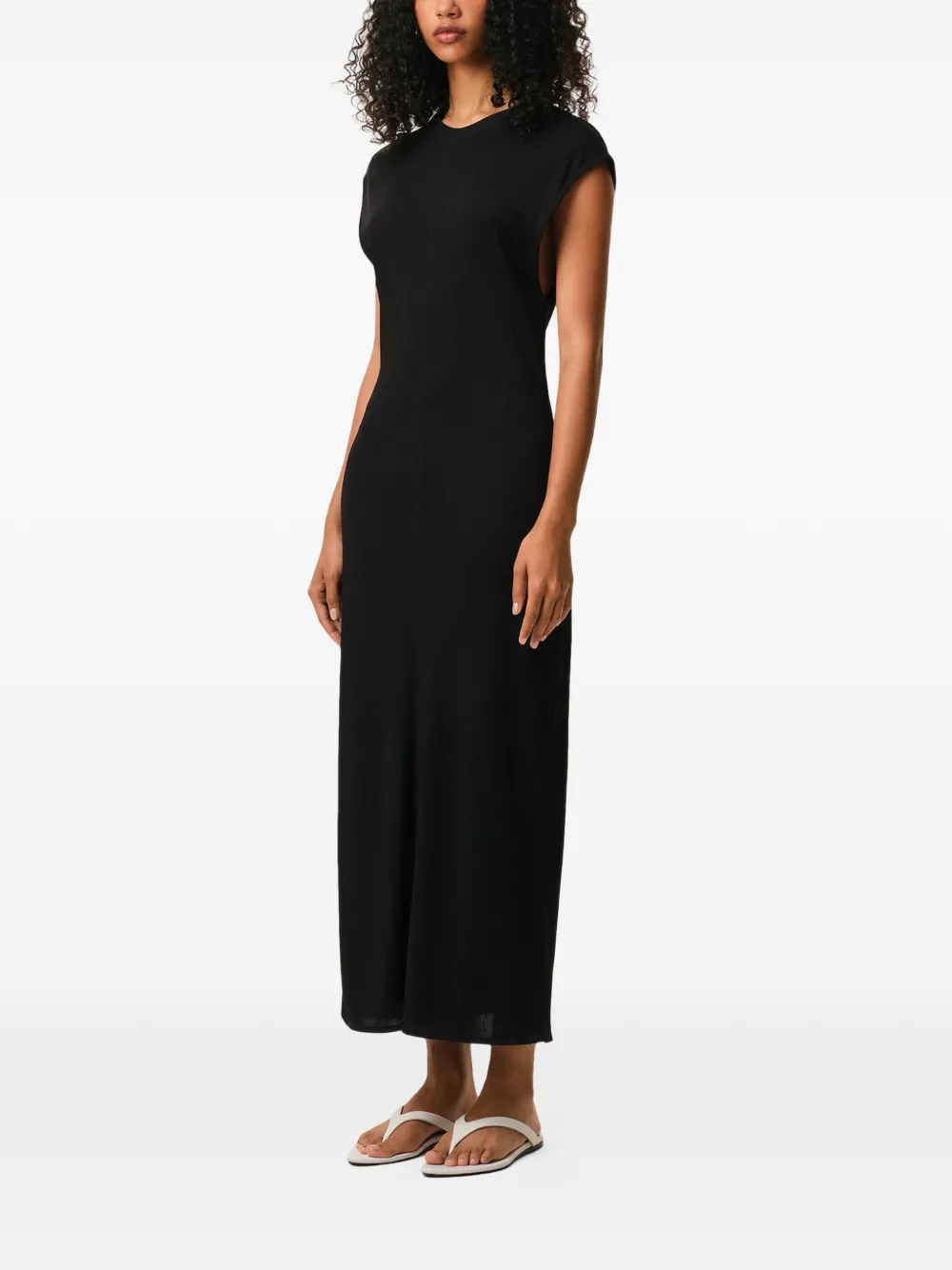 AMI Paris Jersey mouwloze maxi-jurk Zwart