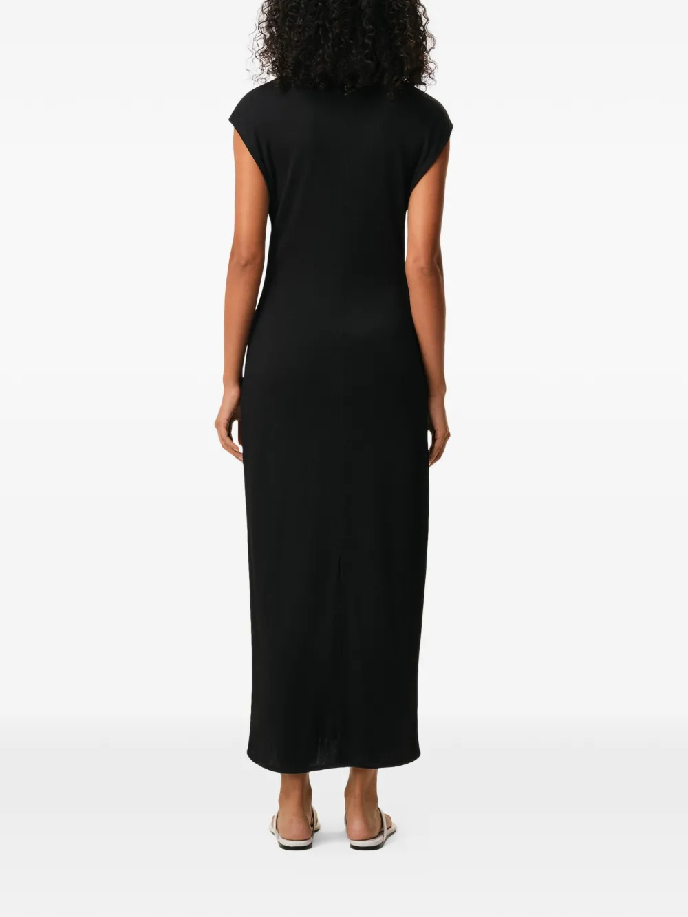 AMI Paris Jersey mouwloze maxi-jurk Zwart