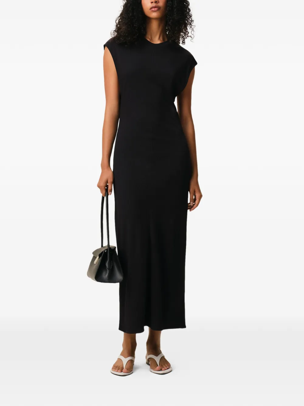 AMI Paris Jersey mouwloze maxi-jurk Zwart