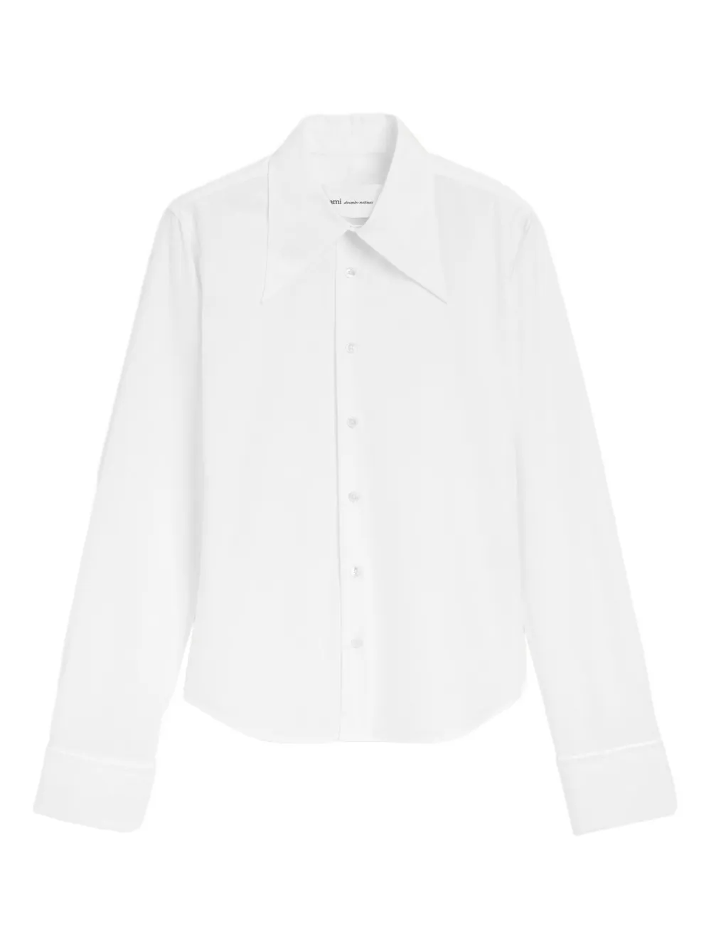 AMI Paris Sharp-collar fitted shirt - Bianco