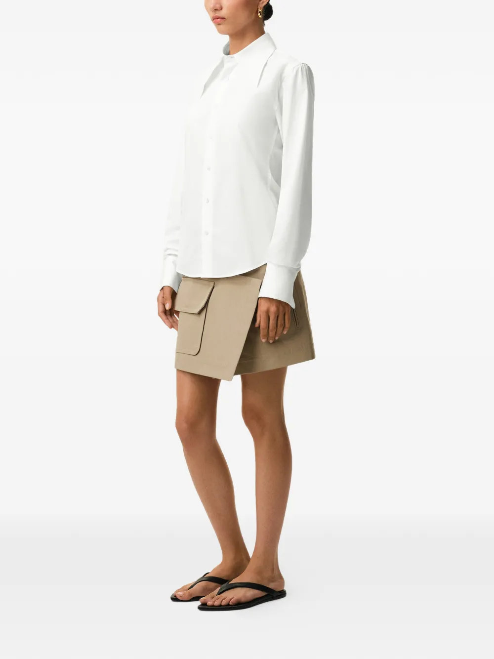 AMI Paris Blouse met knopen Wit