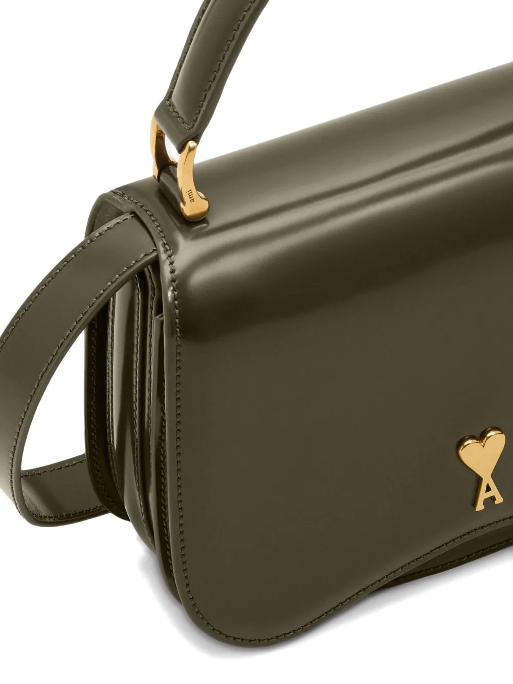 AMI Paris shopper met logodetail Groen