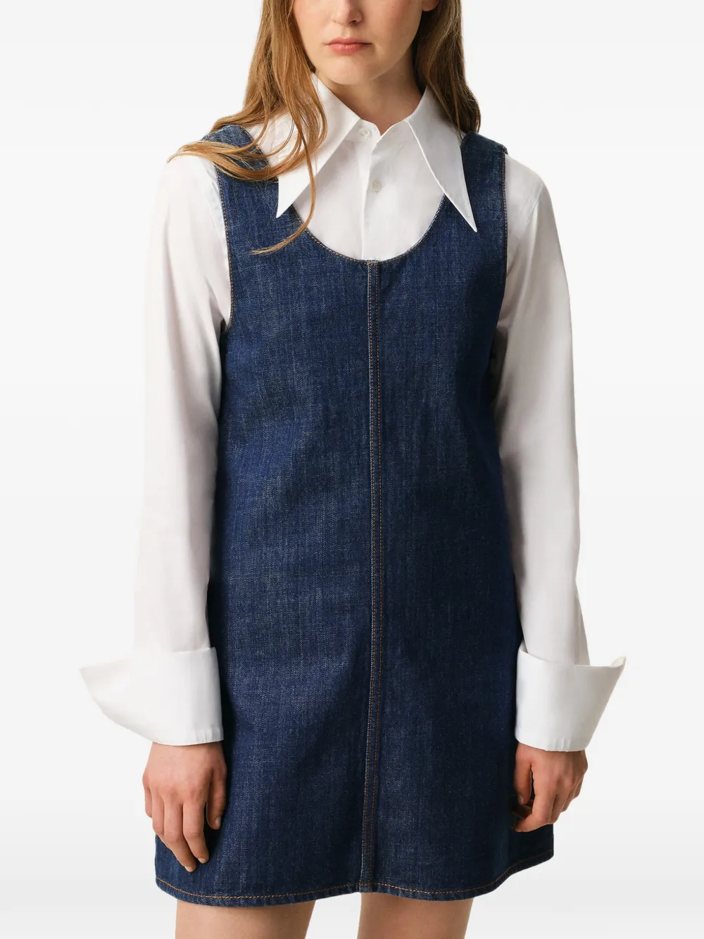 AMI Paris Klassisches Jeans-Minikleid - Blau