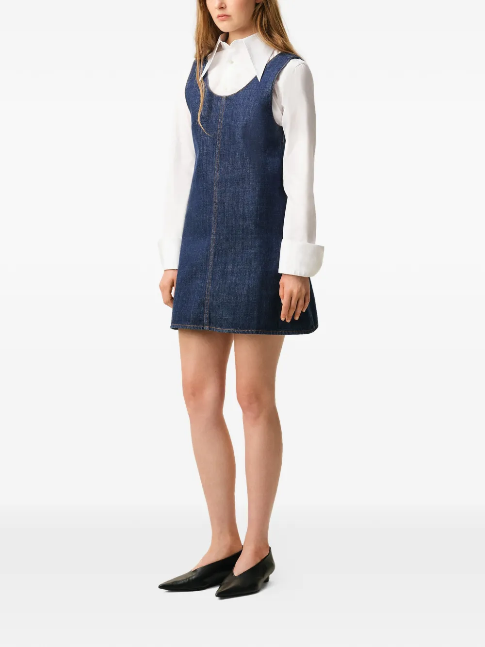  Ami Paris Denim Mini Dress - Blue 