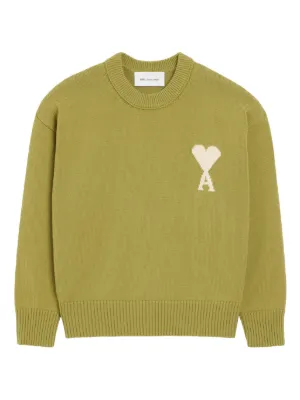 AMI Paris インターシャ セーター | ホワイト | FARFETCH JP