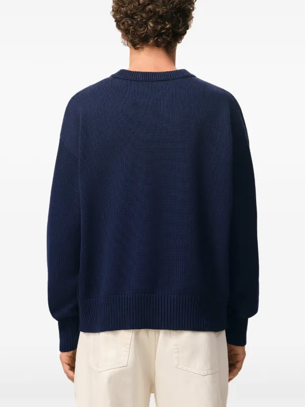 ami ネイビー クルーネックセーター AMI Paris Ami De Coeur クルーネックセーター | ブルー | FARFETCH JP