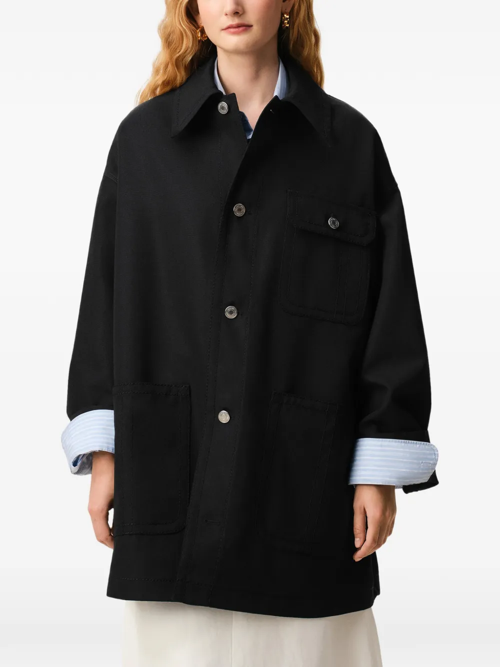  Ami Paris Buttoned Jacket - Black 