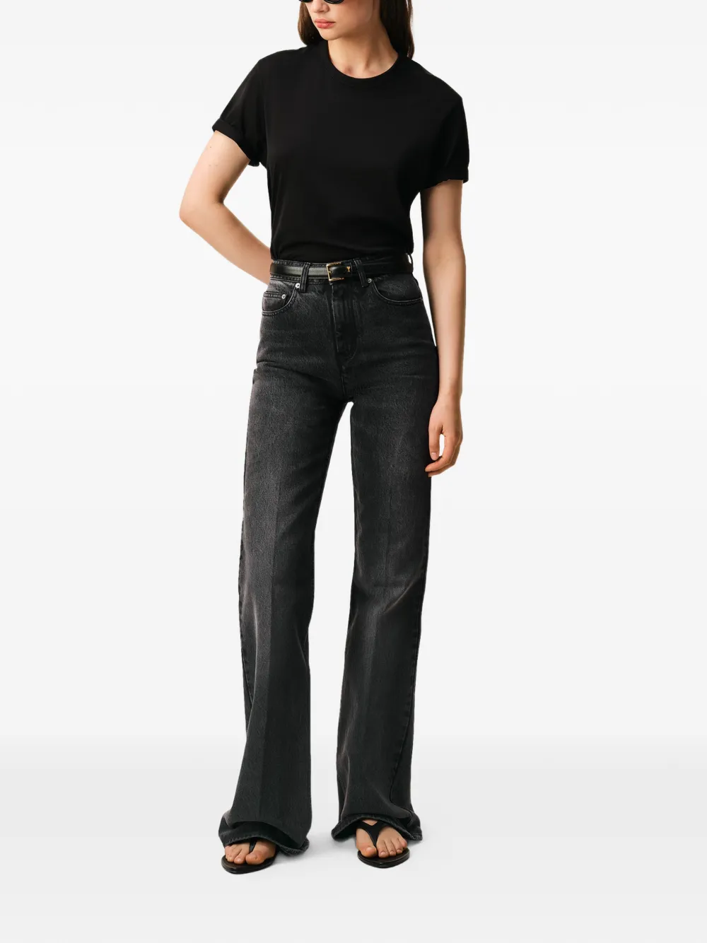  Ami Paris High-waist Flared Jeans - Black 