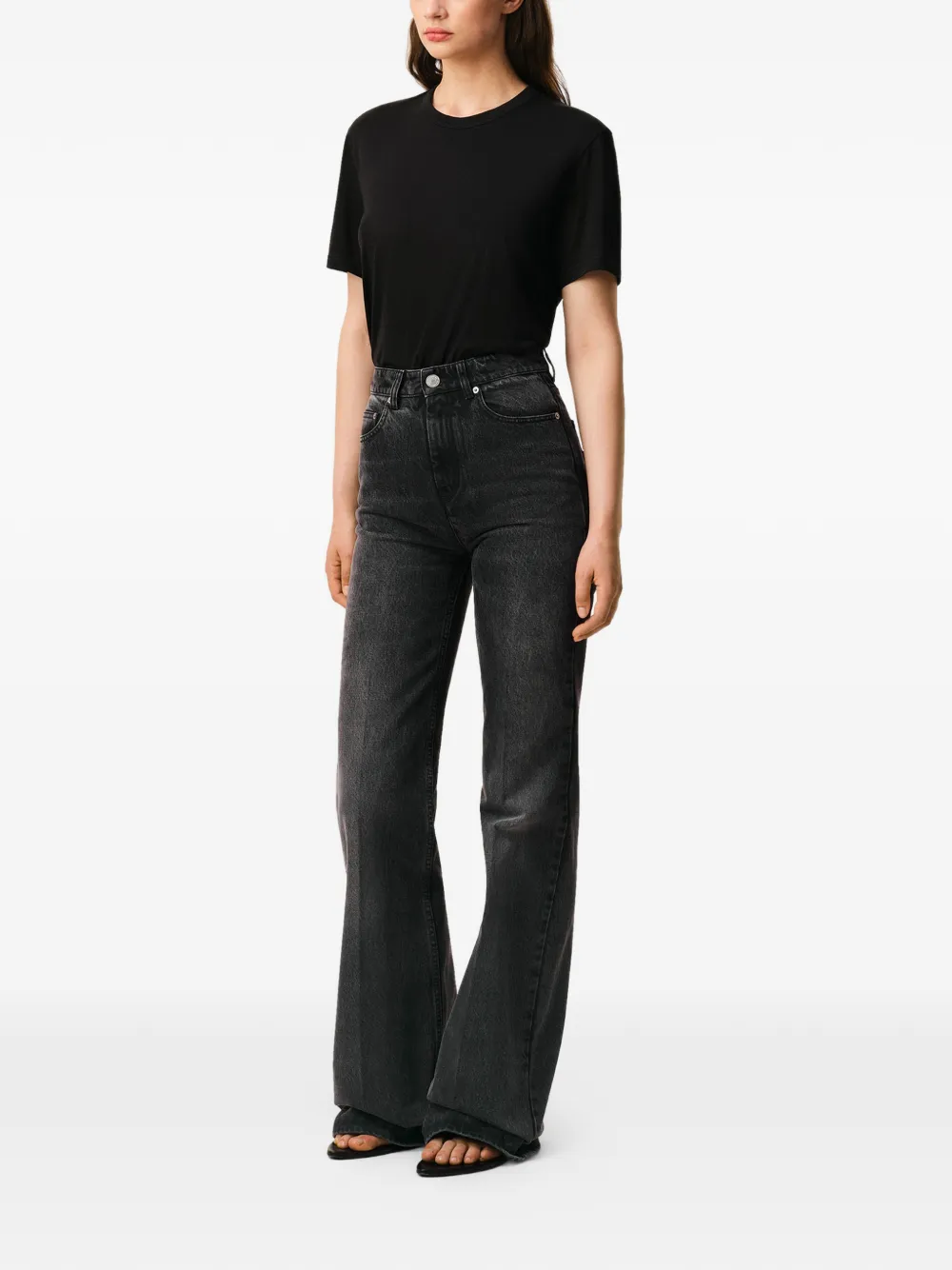  Ami Paris High-waist Flared Jeans - Black 