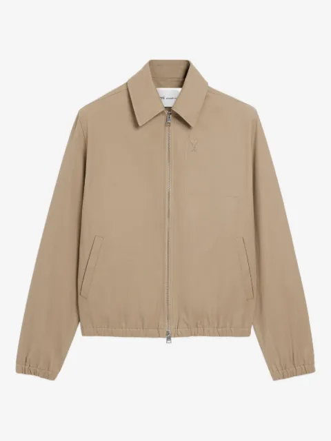 AMI Paris cotton Ami de cœur zipped jacket