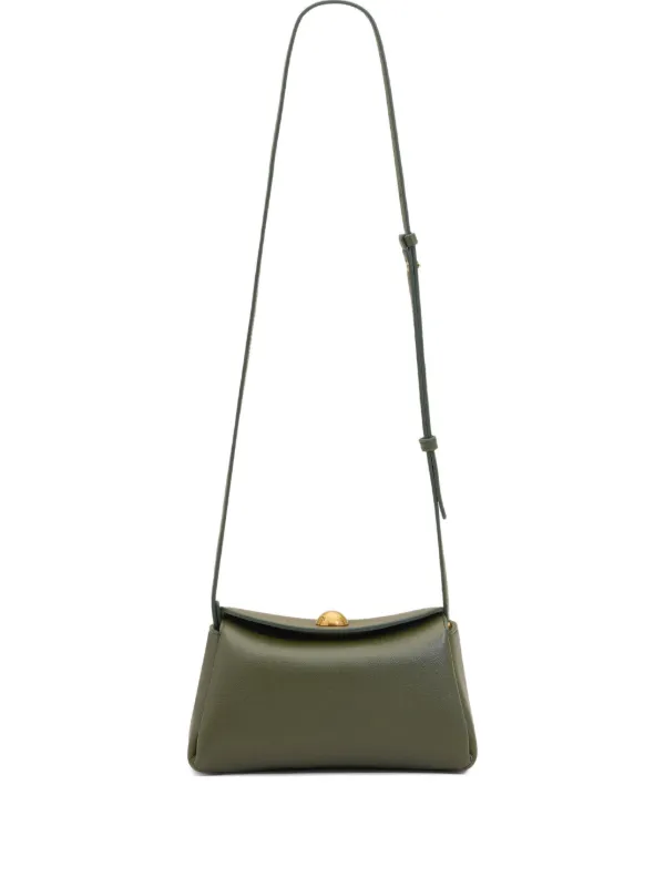 Ami Paris Mini Carrousel Leather Shoulder Bag in Green