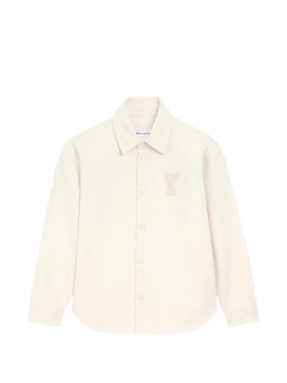 AMI Paris Giacca-camicia Ami de Coeur con applicazione - Toni neutri