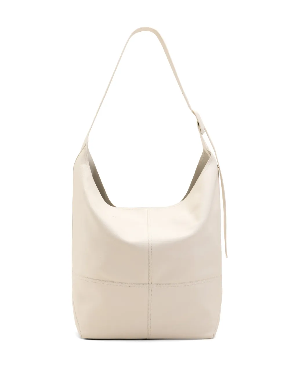 AMI Paris Grote Etienne leren schoudertas Beige