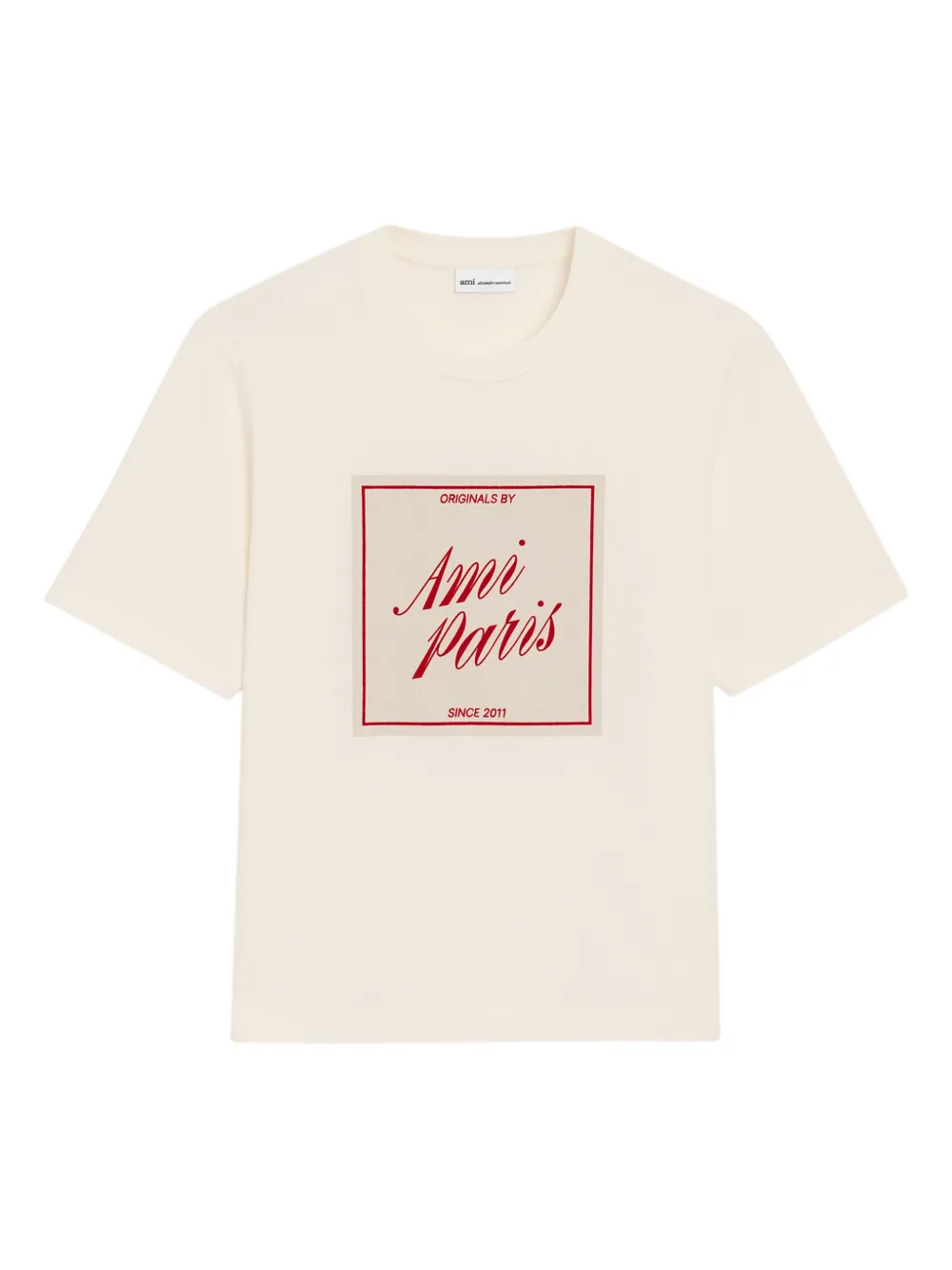 AMI Paris Unisex Cotton Ami Paris Heritage Print T-shirt - Toni neutri