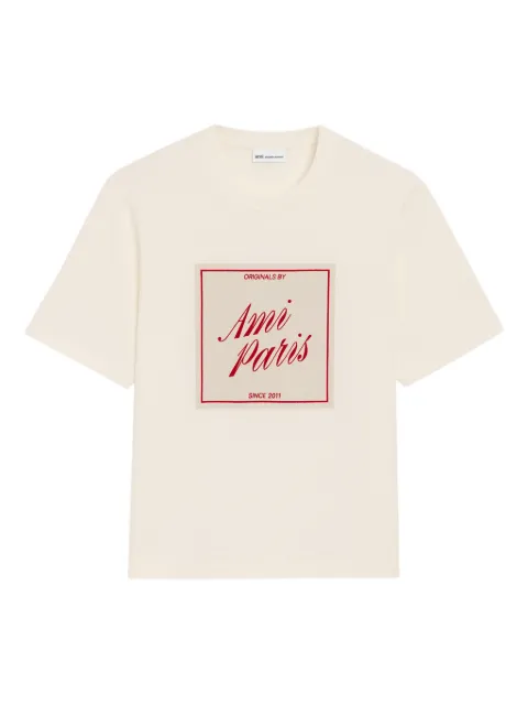 AMI Paris Unisex Cotton Ami Paris Heritage Print T-shirt
