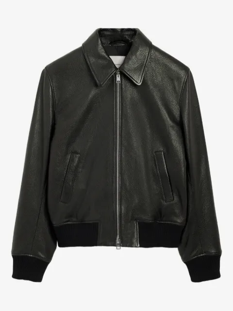 AMI Paris lamb leather zipped jacket