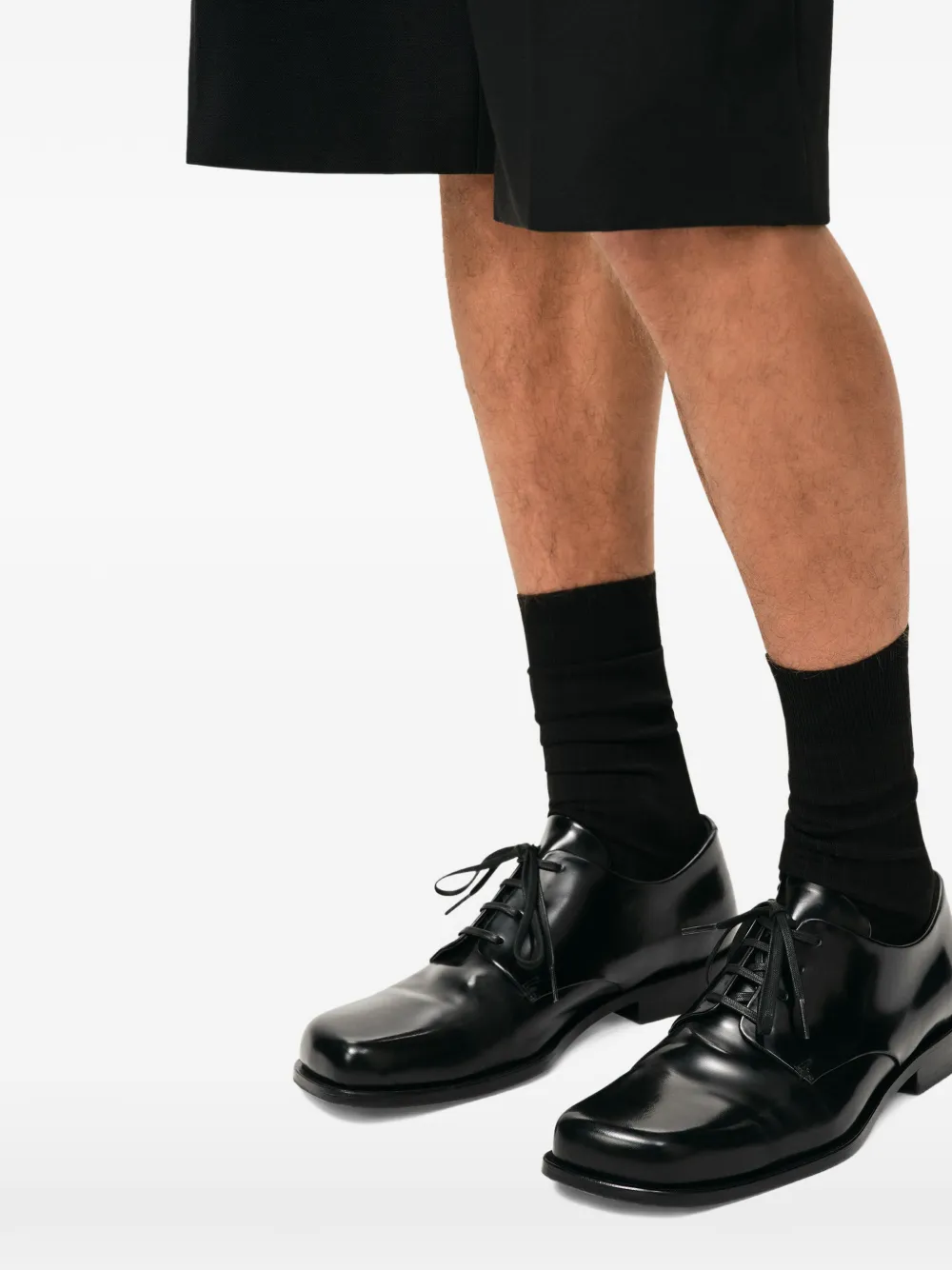 AMI Paris Derby schoenen met vierkante neus Zwart