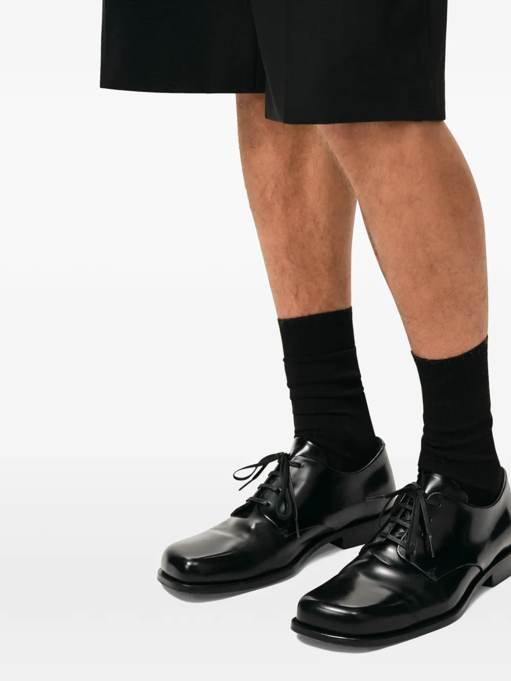 AMI Paris square-toe Derby Shoes | Black | FARFETCH
