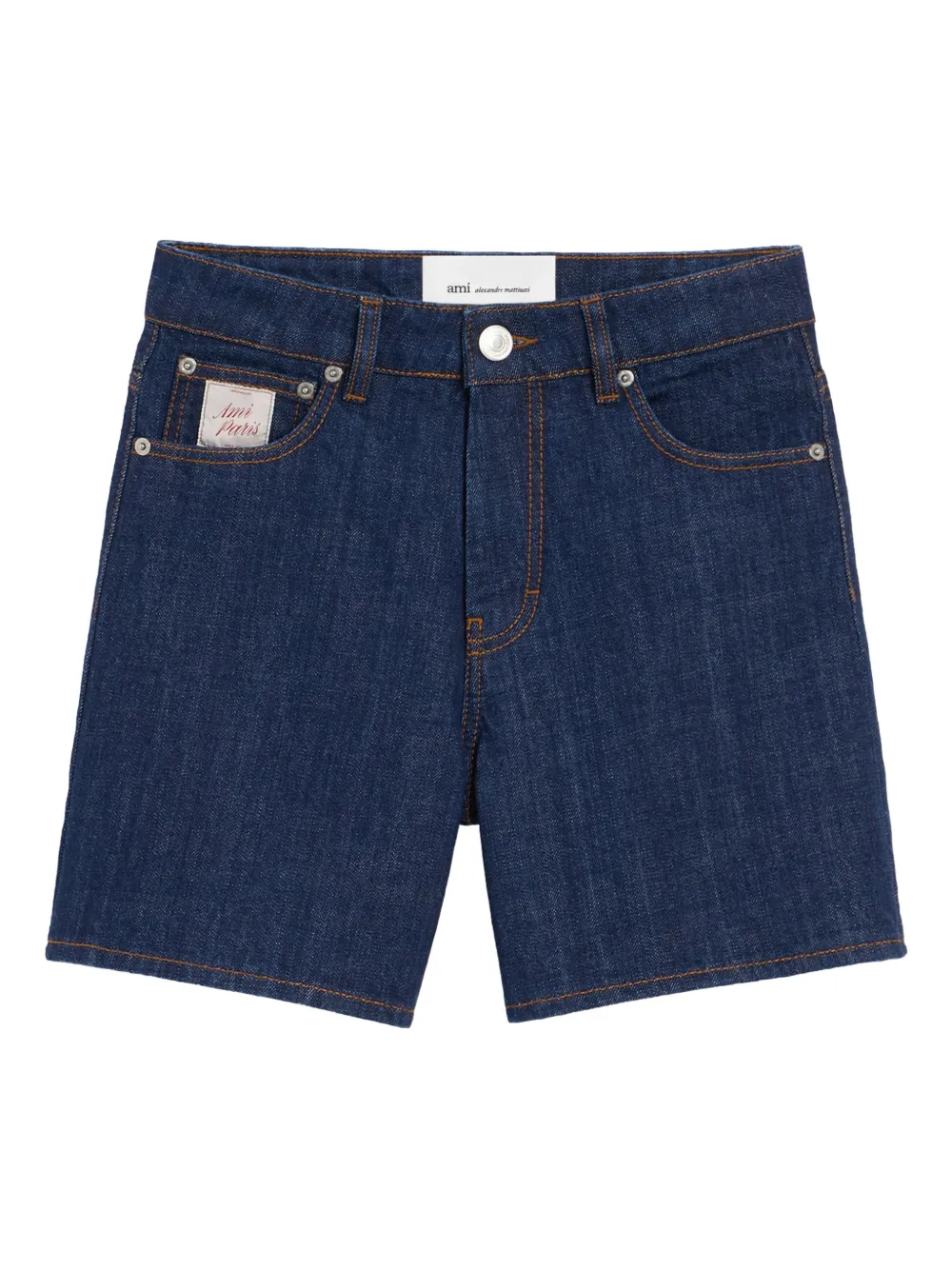 AMI Paris Jeans-Shorts mit Heritage-Label im Five-Pocket-Design - Blau
