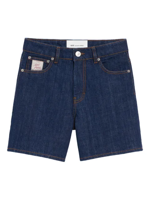 AMI Paris heritage-label five-pocket denim shorts
