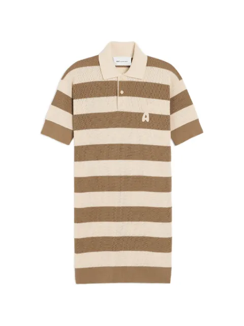 AMI Paris cotton polo dress Ami de Coeur patch