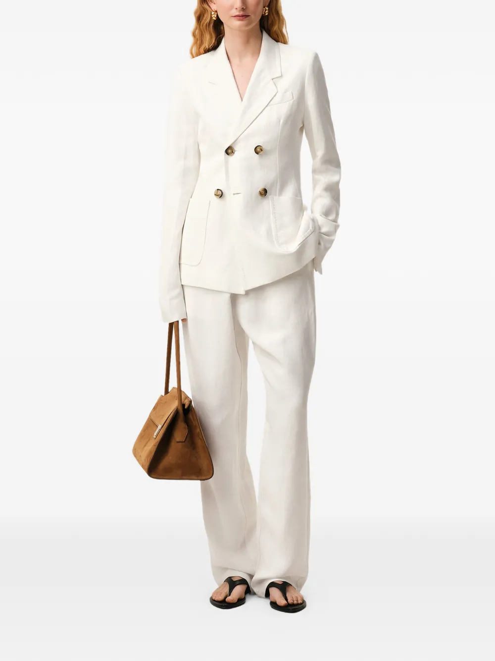  Ami Paris Elasticated Waist Trousers - Neutrals 